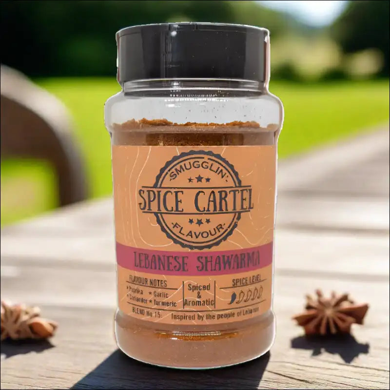 240g Lebanese Shawarma Spice Blend Shaker On Table
