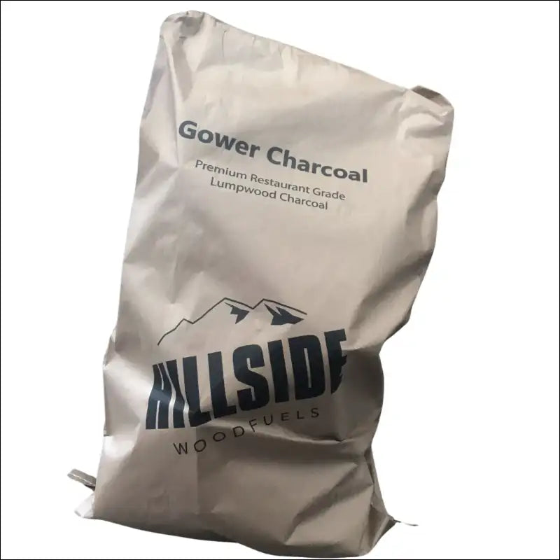 Close-up Of 6kg Wholesale Bag Of Restaurant Grade Lump Charcoal On a Table