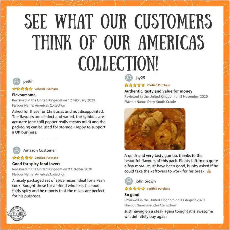 Americas Spice Gift Box Flyer With Deep South Creole & Black Pepper Highlights