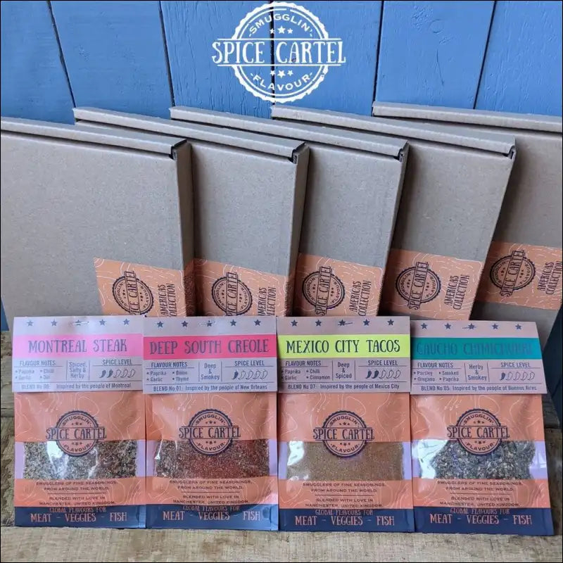 Americas Spice Gift Box With Deep South Creole And Black Pepper Flavors