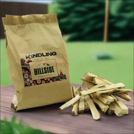 Kiln Dried Hardwood Ash Kindling, Two Bags Side By Side