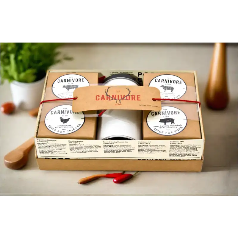 Carnivore Club Meat Set With Kiln Dried Wood Fuels And Knife, Ready To Burn