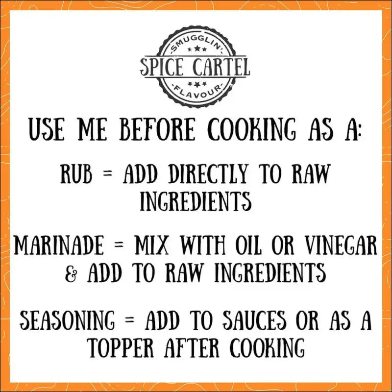 Deep South Creole 240g Shaker With ’use Before Cooking’ On White And Orange Background