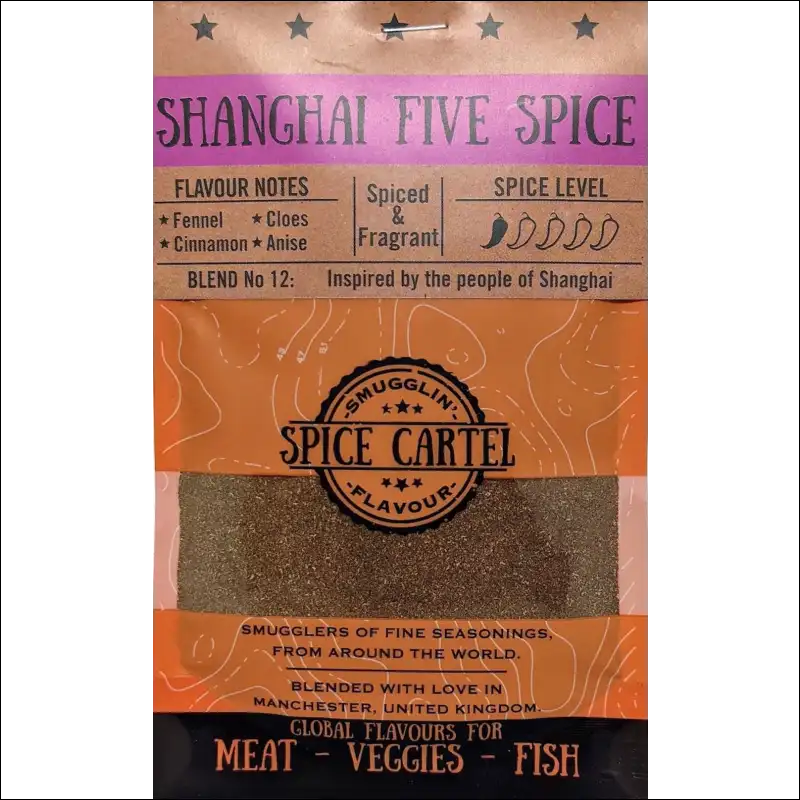 Shanghai Five Spice 35g Pouch With Orange And Pink Glitter On Display