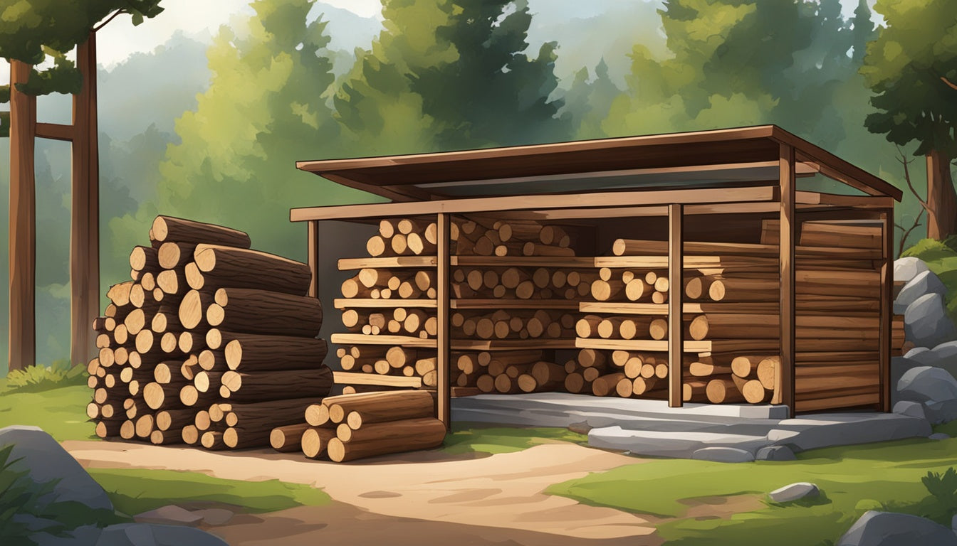 best materials outdoor log storage