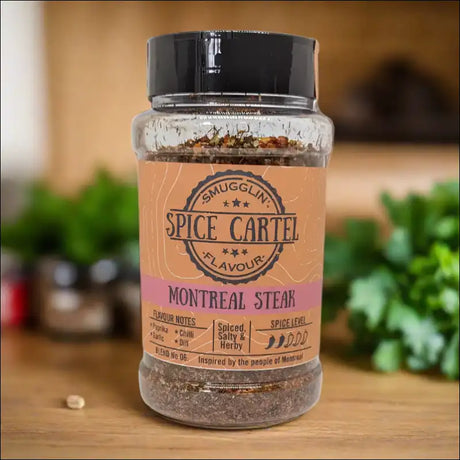 240g Montreal Steak Seasoning Shaker Jar On Table, Perfect For Enhancing Your Steak Flavors
