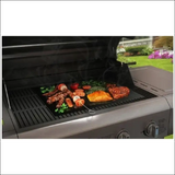 Bbq Grill Mat With Juicy Meat And Vegetables On Grill