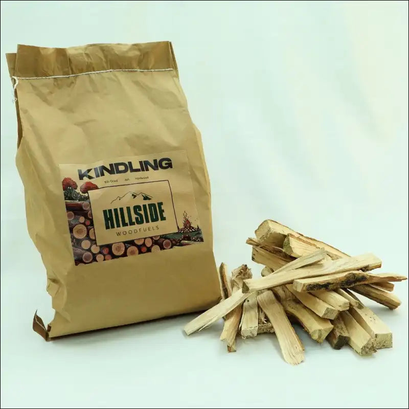 Kiln Dried Hardwood Ash Kindling With Bag And Wood Chips From Bag Of Ash Hardwood Kindling