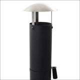 Black And White Lamp Near Charcoal Outdoor Pizza Oven With Kiln Dried Wood Fuels