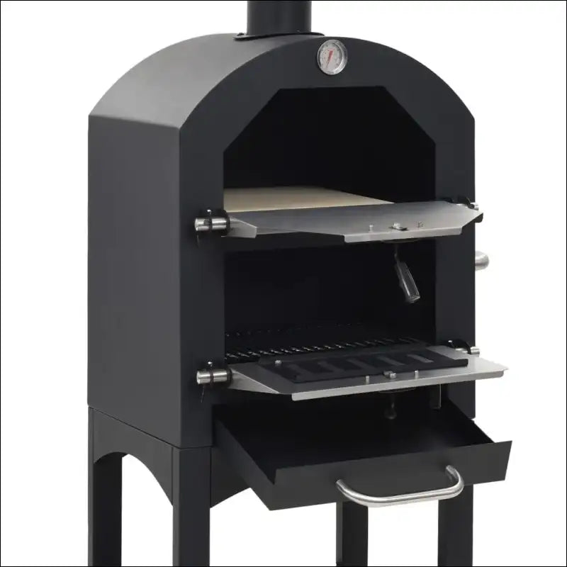 Charcoal Outdoor Pizza Oven, Kiln Dried Wood Fuels Ready To Burn, With Fireclay Stone