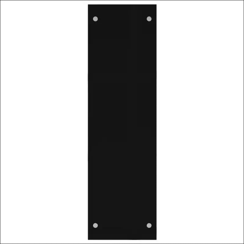 Blank Sign On Elegant Black Firewood Rack With Tempered Glass - Indoor Log Holder