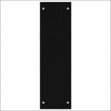 Blank Sign On Elegant Black Firewood Rack With Tempered Glass - Indoor Log Holder