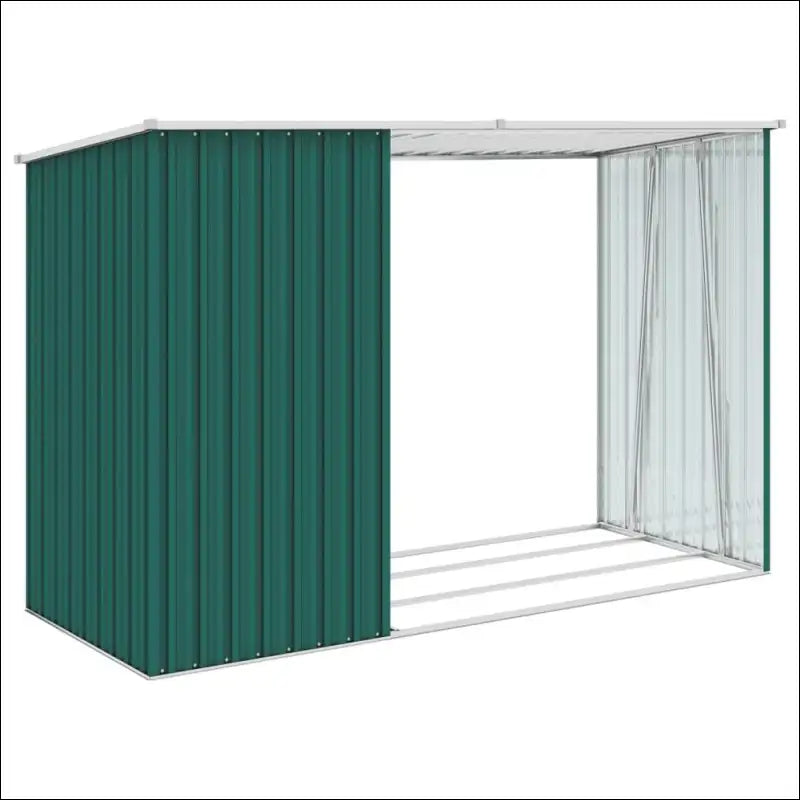 Galvanised Steel Garden Shed With Sliding Door For Firewood, Lump Charcoal, And Bbq Storage