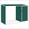 Galvanised Steel Garden Shed With White Roof Ideal For Firewood And Bbq Charcoal Storage