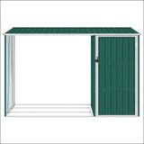 Galvanised Steel Garden Firewood And Storage Shed With White Roof For Lump Or Bbq Charcoal
