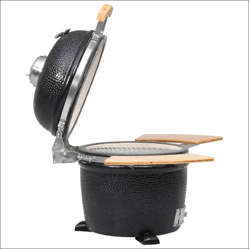 Portable Kamado Barbecue Grill Smoker Ceramic 44 Cm For Outdoor Cooking