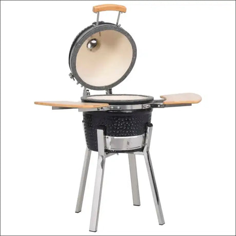 Kamado Barbecue Grill Smoker Ceramic With Portable Charine Grill And Wood Handle