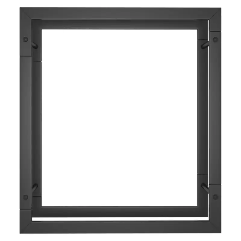 Matt Black Steel Firewood Rack With a Black Frame And White Background