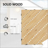 Kiln Dried Solid Wood Floor Tiles For Patio By Outsunny, Ready To Burn Design, Yellow