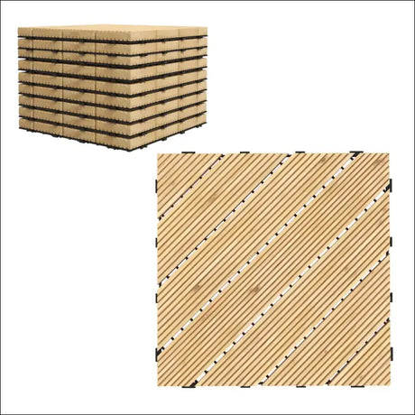 Kiln-dried Bamboo Flooring Boards From Outsunny, Ready To Burn And Ideal For Any Patio