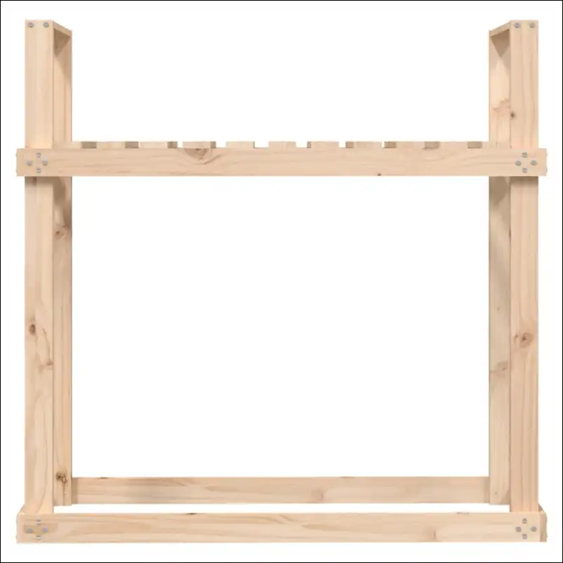 Solid Pine Wood Frame With a White Background In The Solid Wood Pine Firewood Rack