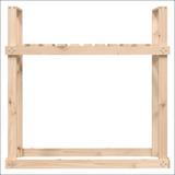 Solid Pine Wood Frame With a White Background In The Solid Wood Pine Firewood Rack