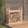 Solid Pine Wood Firewood Rack Filled With Logs, Perfect For Stylish And Durable Storage