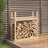 Solid Pine Wood Firewood Rack With Stacked Firewood - Sturdy And Durable Storage Solution
