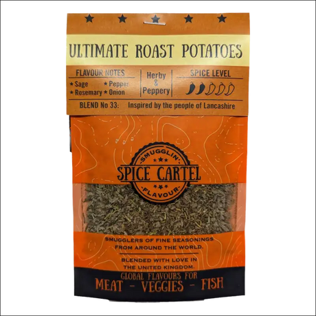 Spice Cartel’s Ultimate Roast Potatoes 35g Pouch Close-up On White Background