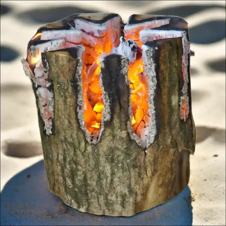 Swedish Candles Pack Of 3 With Fire In Kiln Dried Logs Centerpiece