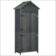 Wooden Garden Outdoor Storage & Shed For Grilling Equipment, Built With Fir Wood For Added Security